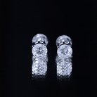 2 Carat Moissanite Solitaire Stud Earrings in Silver D-VS1 92.5 Sterling Silver - Rosec Jewels