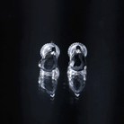 Certified Real Pear Shaped Black Spinel Earrings with Screw Back AAA - Rosec Jewels