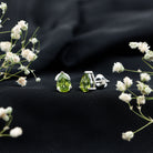 Natural Pear Shape 2 Carat Peridot August Birthstone Earrings AAA - Rosec Jewels