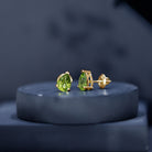 Natural Pear Shape 2 Carat Peridot August Birthstone Earrings AAA - Rosec Jewels