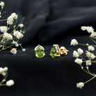 Natural Pear Shape 2 Carat Peridot August Birthstone Earrings AAA - Rosec Jewels