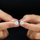 Round Cut Ethiopian Opal Solitaire Stud Earrings for Women Ethiopian Opal - ( AAA ) - Quality - Rosec Jewels