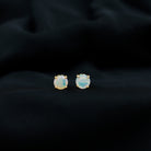 October Birthstone Ethiopian Opal Solitaire Stud Earring Ethiopian Opal - ( AAA ) - Quality - Rosec Jewels