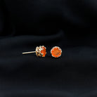 1.5 Carat Fire Opal Solitaire Crown Stud Earrings AAA - Rosec Jewels