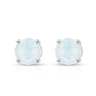 0.74 Carat Moonstone Solitaire Stud Earrings for Women AAA - Rosec Jewels