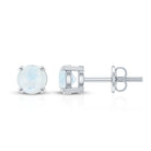0.74 Carat Moonstone Solitaire Stud Earrings for Women AAA - Rosec Jewels