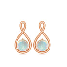 Genuine Ethiopian Opal Infinity Stud Earrings with Certificate AAA - Rosec Jewels