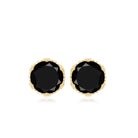 3 Carat Genuine Black Spinel Crown Stud Earrings AAA - Rosec Jewels