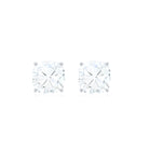 6.25 CT Cushion Cut Moissanite Solitaire Stud Earrings Moissanite - ( D-VS1 ) - Color and Clarity - Rosec Jewels