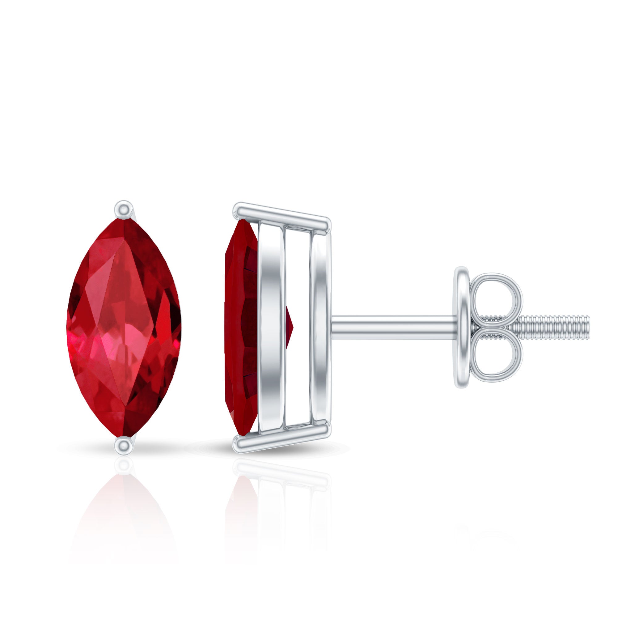 1.5 Carat Marquise Cut Lab Grown Ruby Stud Earrings – Rosec Jewels