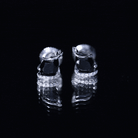 1.2 Carat Natural Black Spinel Teardrop Stud Earrings with Diamond AAA - Rosec Jewels