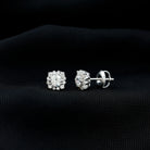 Rosec Jewels-Certified Brilliant Cut Diamond Halo Stud Earrings