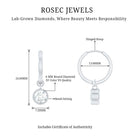 Rosec Jewels-Bezel Set Lab Grown Diamond Drop Earrings for Women