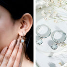 Rosec Jewels-Bezel Set Lab Grown Diamond Drop Earrings for Women