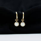 Rosec Jewels-Bezel Set Lab Grown Diamond Drop Earrings for Women