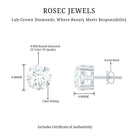 Rosec Jewels-Prong Set Lab Created Diamond Solitaire Stud Earrings