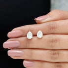 Rosec Jewels-Certified 2 Carat Diamond Teardrop Earrings With Screw Back