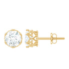 Rosec Jewels-Certified Lab Created Diamond Crown Earrings for Women
