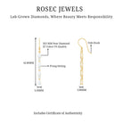 Rosec Jewels-Lab Grown Diamond Long Dangling Earrings