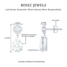 Rosec Jewels-Certified Lab Grown Diamond Dangling Bridal Earrings