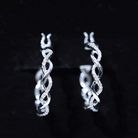 Certified Lab Created Diamond Hoops for Women Lab - ( EF-VS ) - Rosec Jewels