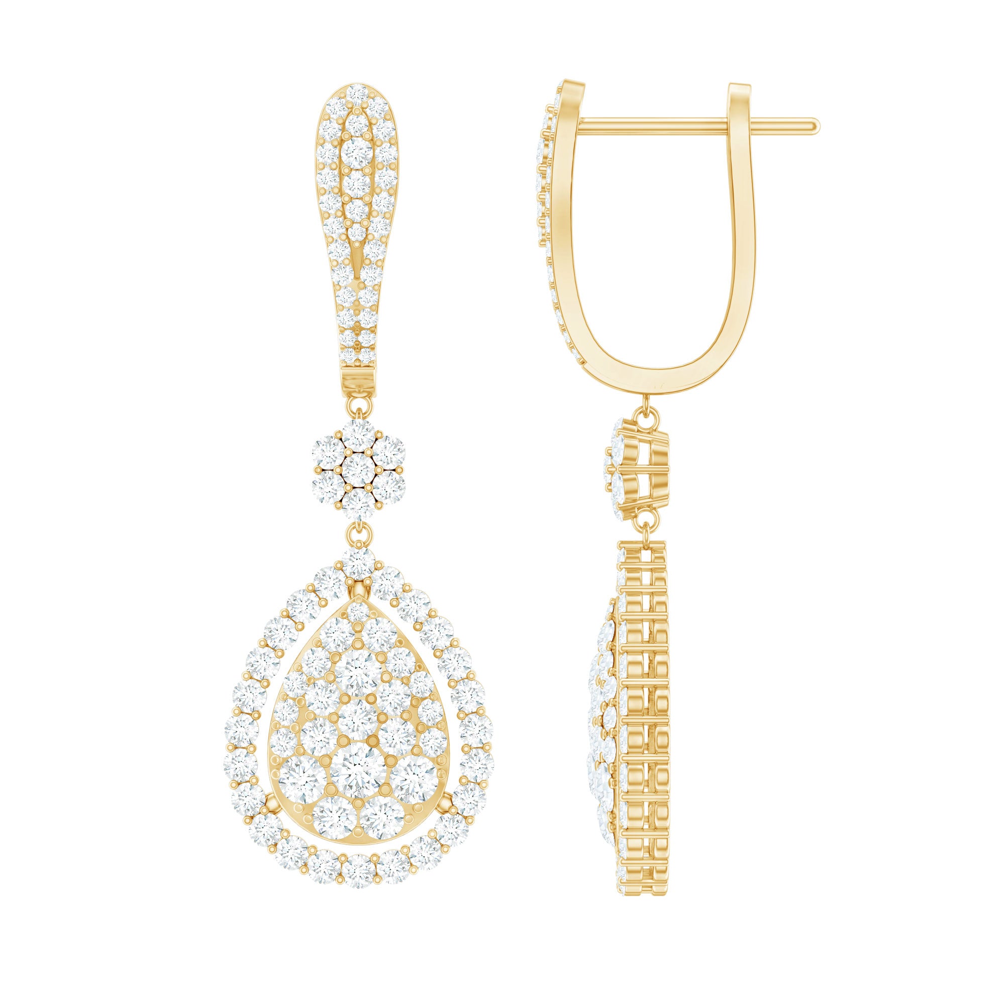 Rosec Jewels-Lab Grown Diamond Bridal Drop Earrings