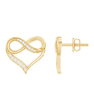 Rosec Jewels-Certified Lab Created Diamond Heart Infinity Stud Earrings