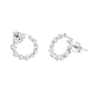 Rosec Jewels-Lab Grown Front Facing Diamond Hoop Earrings for Women