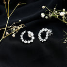 Rosec Jewels-Lab Grown Front Facing Diamond Hoop Earrings for Women