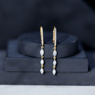 Rosec Jewels-Certified Lab Grown Diamond Long Dangle Earrings for Bride