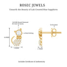 Rosec Jewels-1/4 CT Diamond Cat Stud Earrings in Gold