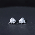 1 Carat Moissanite Heart Stud Earrings in Sterling Silver D-VS1 92.5 Sterling Silver - Rosec Jewels