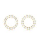 Round Cut Moissanite Eternity Stud Earrings with Screw Back D-VS1 - Rosec Jewels