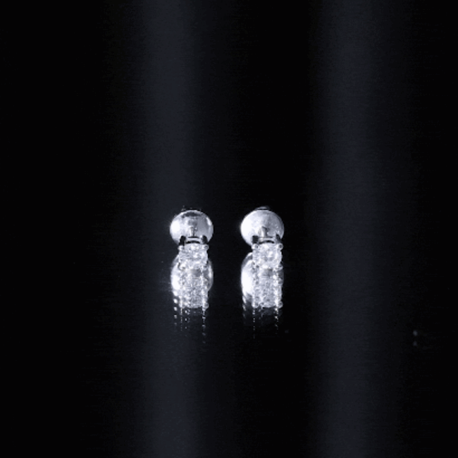 Sterling Silver Moissanite Half Carat Stud Earring D-VS1 92.5 Sterling Silver - Rosec Jewels
