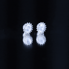 Genuine 2 Carat Moonstone and Diamond Halo Stud Earrings AAA 92.5 Sterling Silver - Rosec Jewels