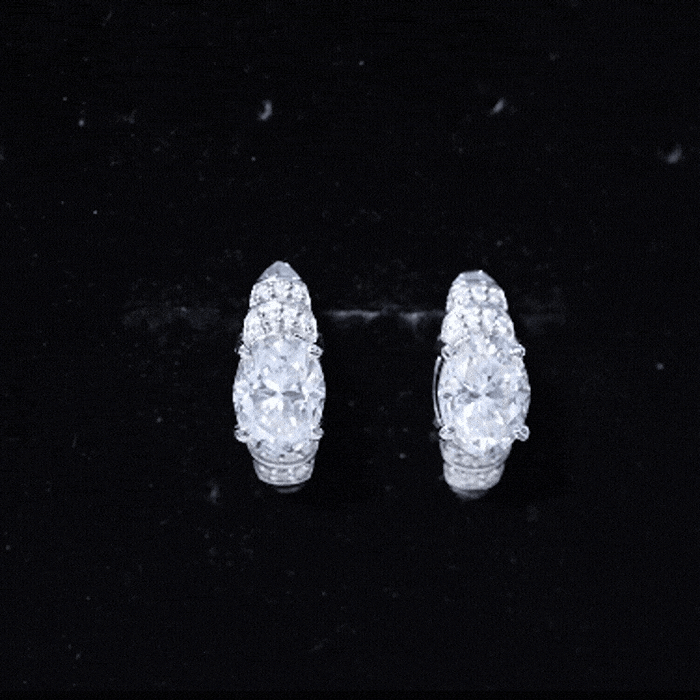 2.5 Carat Moissanite Art Deco Stud Earrings in 14K Gold Plated Silver D-VS1 92.5 Sterling Silver - Rosec Jewels