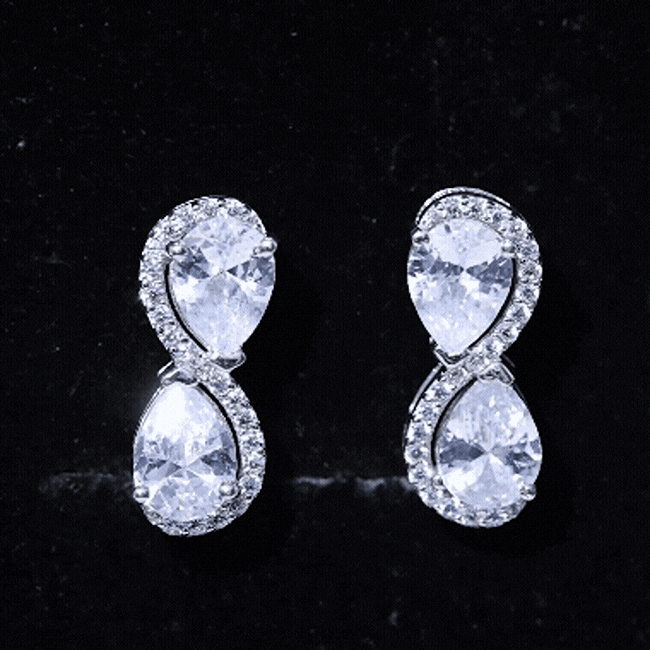 5 Carat Designer Moissanite Big Stud Earrings with Certificate D-VS1 92.5 Sterling Silver - Rosec Jewels