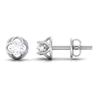 Rosec Jewels-Round Diamond Solitaire Stud Earrings with Screw Back
