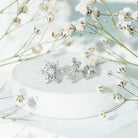 Rosec Jewels-Round Diamond Snowflake Stud Earrings