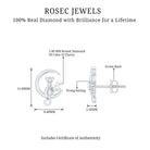 Rosec Jewels-Cat Moon Stud Earrings for Women with Diamond