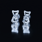 Certified Diamond Cat Stud Earrings Lab - ( EF-VS ) - Rosec Jewels