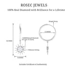 Rosec Jewels-1/2 CT Sunburst Dangle Earrings with Diamond Cluster