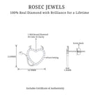 Rosec Jewels-1/4 CT Diamond Devil Heart Earrings in Gold