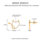 Rosec Jewels-1/4 CT Diamond Devil Heart Earrings in Gold