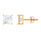 Rosec Jewels-Prong Set Princess Cut Solitaire Diamond Stud Earrings