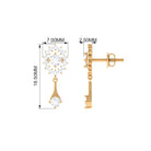 Rosec Jewels-1 CT Certified Diamond Gold Drop Dangle Earrings