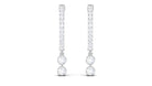 Rosec Jewels-1/2 CT Minimal Diamond Gold Hoop Drop Earrings in Bezel Setting