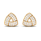 Rosec Jewels-Minimal Triangle Shape Stud Earrings with Diamond