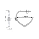 Rosec Jewels-Round Diamond Butterfly Hinged Hoop Earrings