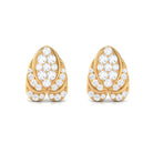 Rosec Jewels-1/2 CT Round Diamond Antique Heart Stud Earrings